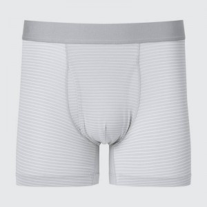 White Uniqlo Airism Striped Boxers Men Underwear | 7787869