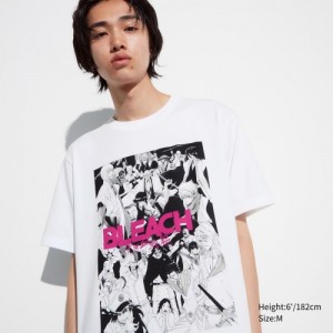 White Uniqlo BLEACH: Thousand-Year Blood War UT Short-Sleeve Women T Shirts | 4350003