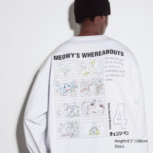 White Uniqlo Chainsaw Man × Kosuke Kawamura Ut Long-sleeve Graphic Men T Shirts | 8762766