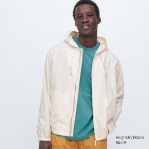 White Uniqlo Cotton Men Parka | 3889873