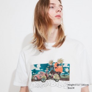 White Uniqlo Dragon Ball Ut Short-sleeve Graphic Men T Shirts | 6348898