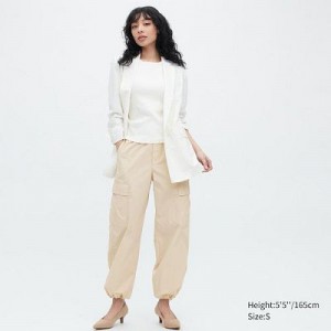 White Uniqlo Easy Cargo Women Pants | 4429780