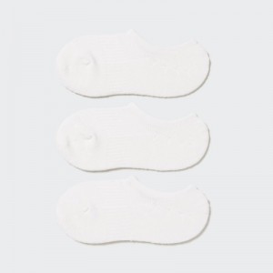 White Uniqlo Footsies 3 Pack Sports Women Socks | 4717957