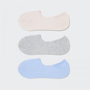 White Uniqlo Footsies (3 Pairs) Women Socks | 5553064