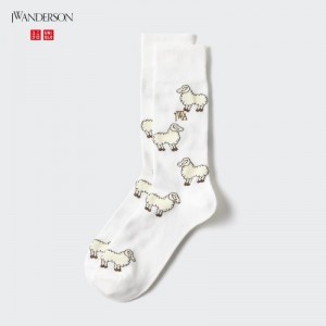 White Uniqlo HEATTECH Anti-Odor Women Socks | 6282289