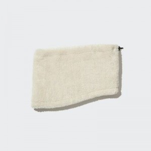 White Uniqlo HEATTECH Fluffy Yarn Women Neck Warmer | 8997906