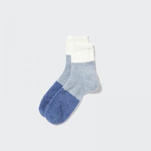 White Uniqlo Heattech Fluffy Men Socks | 117308