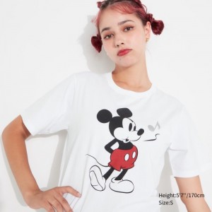 White Uniqlo MAGIC FOR ALL FOREVER UT Short-Sleeve Women T Shirts | 8083286