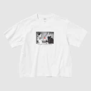 White Uniqlo Magic For All Favorites UT Short-Sleeve Women T Shirts | 2317209