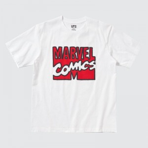 White Uniqlo Magic For All Timeless Favorites Ut Short-sleeve Graphic Men T Shirts | 8709496
