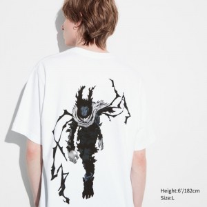 White Uniqlo My Hero Academia Ut Short-sleeve Graphic Men T Shirts | 549225
