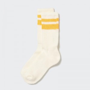 White Uniqlo Pile Lined Men Socks | 2777240