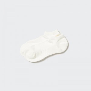 White Uniqlo Pile Mesh Short Men Socks | 3438249