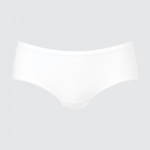White Uniqlo Plain Hip Huggers Women Briefs | 6001664