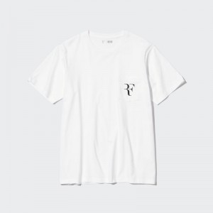 White Uniqlo Rf Short-sleeve Graphic Men T Shirts | 8031419