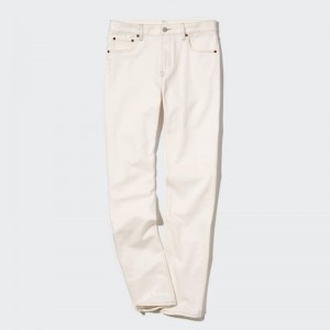 White Uniqlo Slim Fit Men Jeans | 2766815