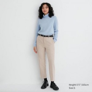 White Uniqlo Smart Brushed Ankle Women Pants | 8474756