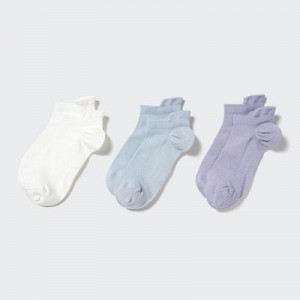 White Uniqlo Sport Short (3 Pairs) Women Socks | 5103200
