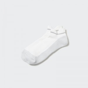 White Uniqlo Sports Pile Short Men Socks | 630268