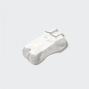 White Uniqlo Sports Pile-lined Short Men Socks | 4571534
