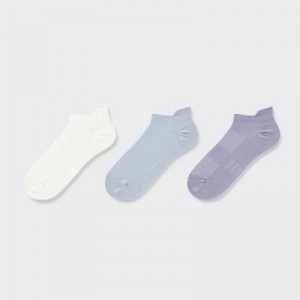 White Uniqlo Sports Short (3 Pairs) Women Socks | 5012131
