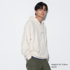 White Uniqlo Sweat Pullover Women Hoodie | 3769424