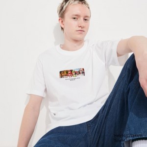 White Uniqlo The Super Mario Bros. Movie Ut Short Sleeve Graphic Men T Shirts | 9923410
