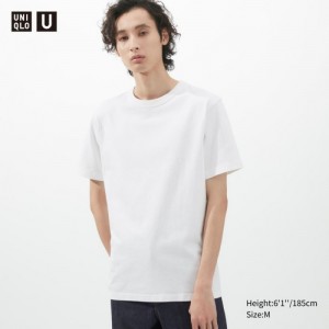 White Uniqlo U Crew Neck Short-sleeve Women T Shirts | 5143617