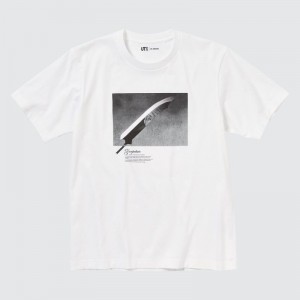 White Uniqlo Ut Archive Ut Bleach Short-sleeve Graphic Men T Shirts | 9545523