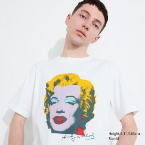 White Uniqlo Ut Archive Ut Short Sleeve Graphic Andy Warhol Men T Shirts | 2168796