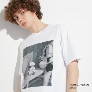 White Uniqlo Utgp2023: Magic For All Ut Short-sleeve Graphic Jim Chen-hsiang Hu Men T Shirts | 1377407