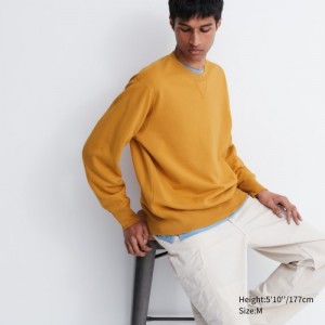 Yellow Uniqlo Long Women Sweatshirts | 9196407