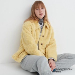 Yellow Uniqlo Pile-Lined Fleece Women Jackets | 9048837