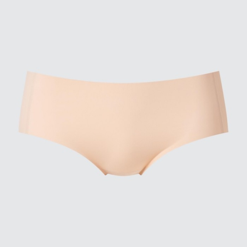 Beige Uniqlo AIRism Ultra Seamless Hiphugger Women Briefs | 3590884
