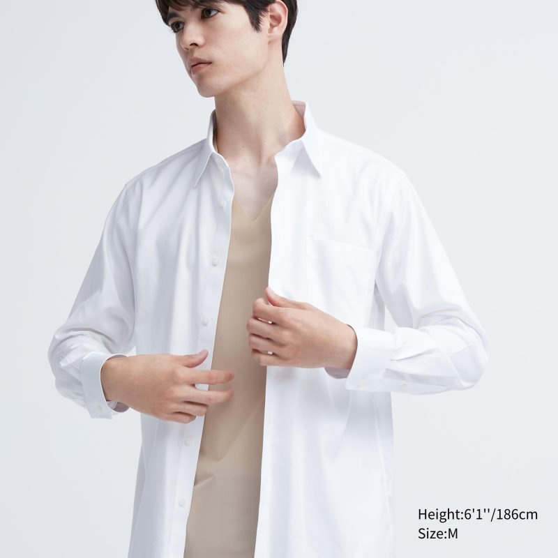 Beige Uniqlo Airism Mesh Anti-odor V-neck Men T Shirts | 1390334