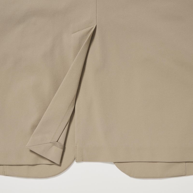 Beige Uniqlo Airsense Cotton Like Ultra Light Men Jackets | 9573853