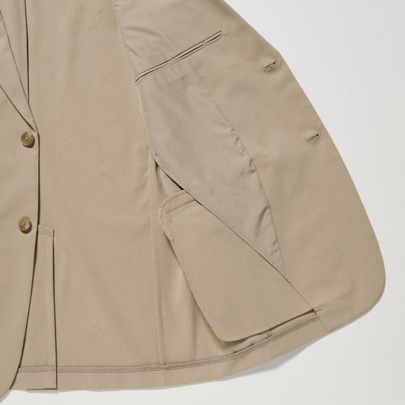 Beige Uniqlo Airsense Cotton Like Ultra Light Men Jackets | 9573853
