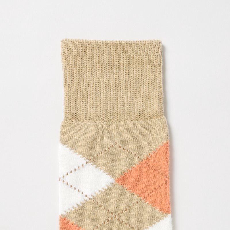 Beige Uniqlo Argyle Men Socks | 7527758