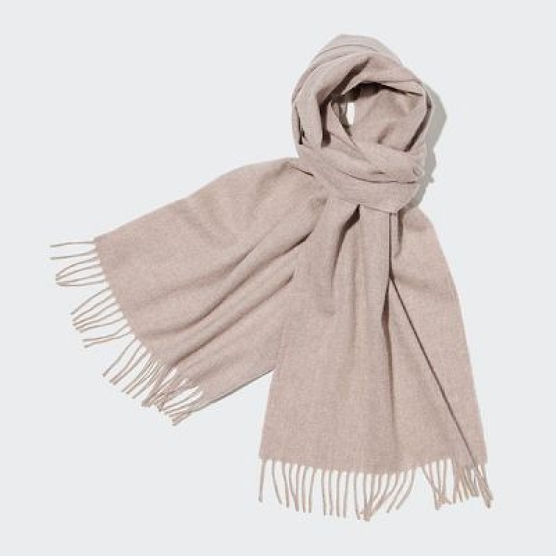 Beige Uniqlo Cashmere Women Scarves | 8263745