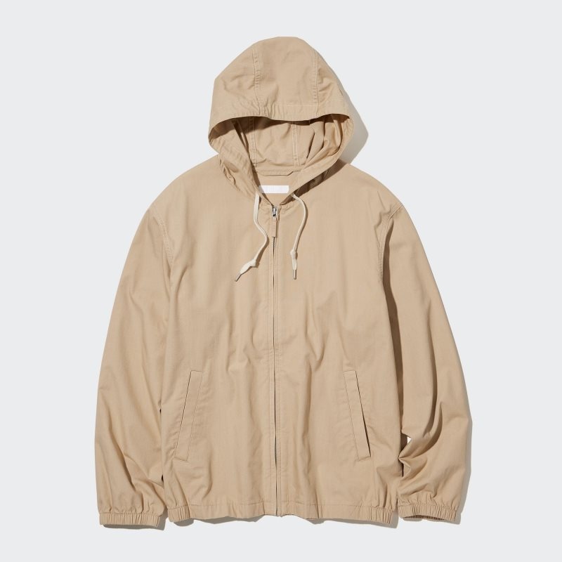Beige Uniqlo Cotton Men Parka | 4378967