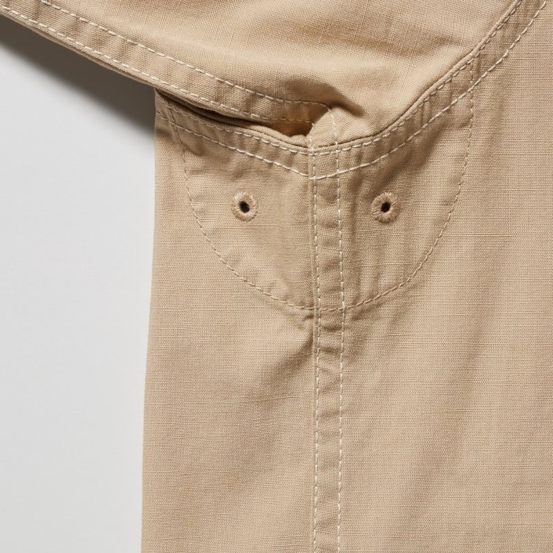 Beige Uniqlo Cotton Men Parka | 4378967
