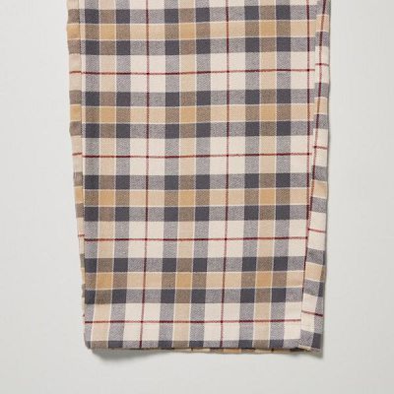 Beige Uniqlo Flannel Long-Sleeve Women Pajamas | 8180902