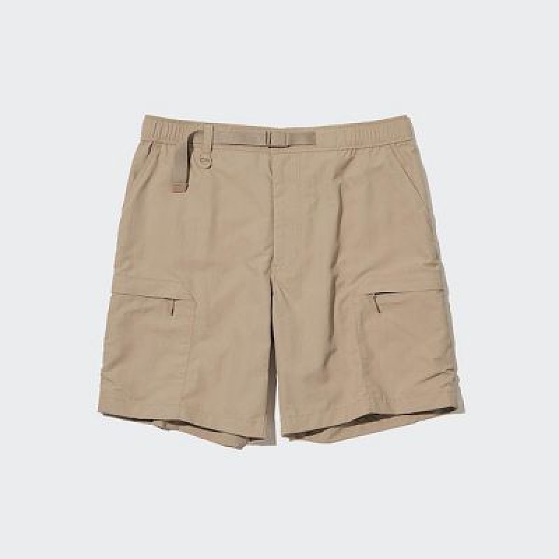 Beige Uniqlo Geared Women Shorts | 6555426