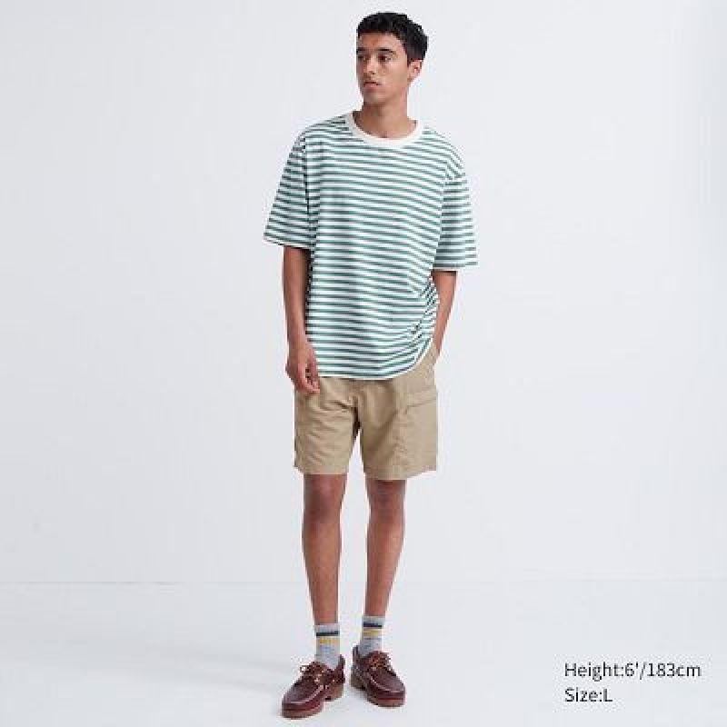 Beige Uniqlo Geared Women Shorts | 6555426