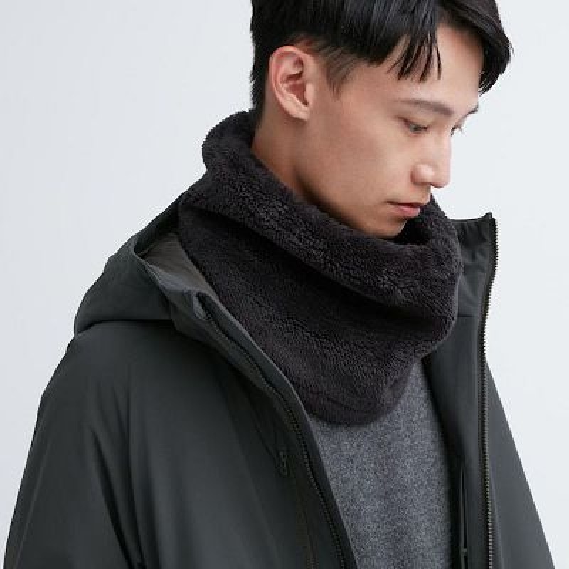 Beige Uniqlo HEATTECH Fluffy Yarn Women Neck Warmer | 9111617
