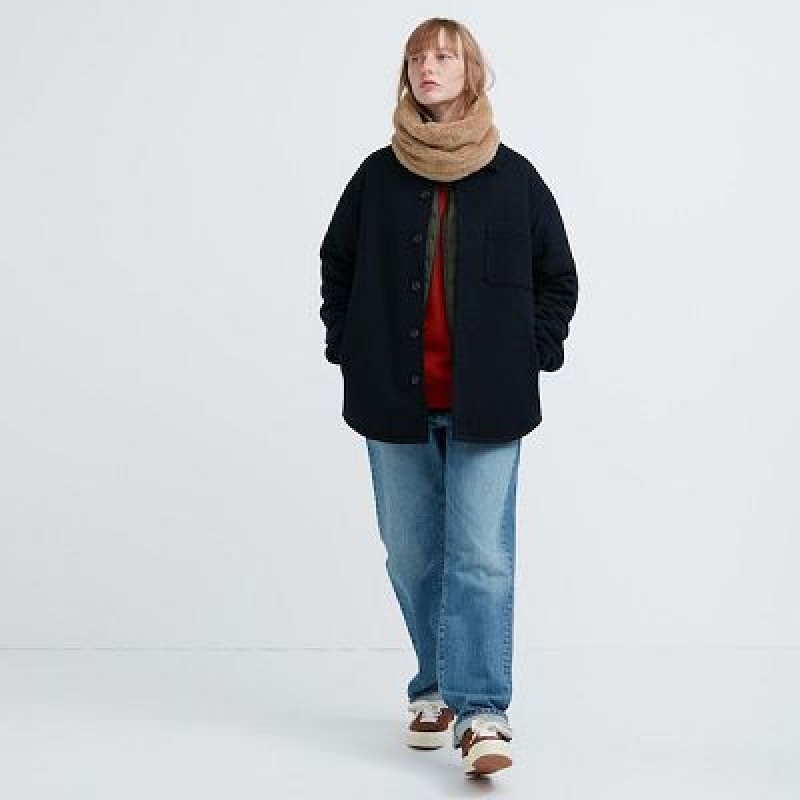 Beige Uniqlo HEATTECH Fluffy Yarn Women Neck Warmer | 9111617