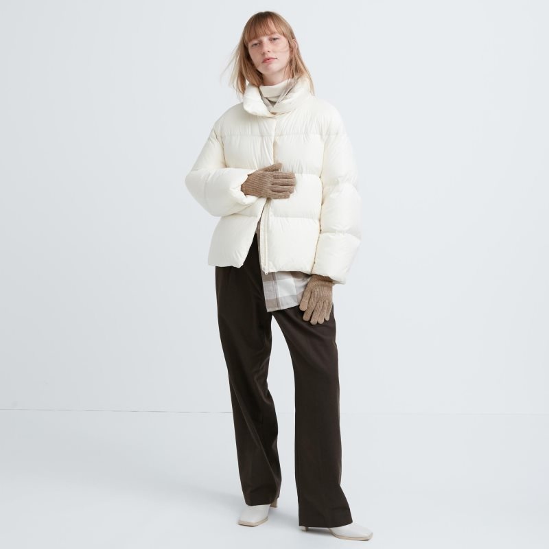 Beige Uniqlo HEATTECH Knitted Men Gloves | 102571