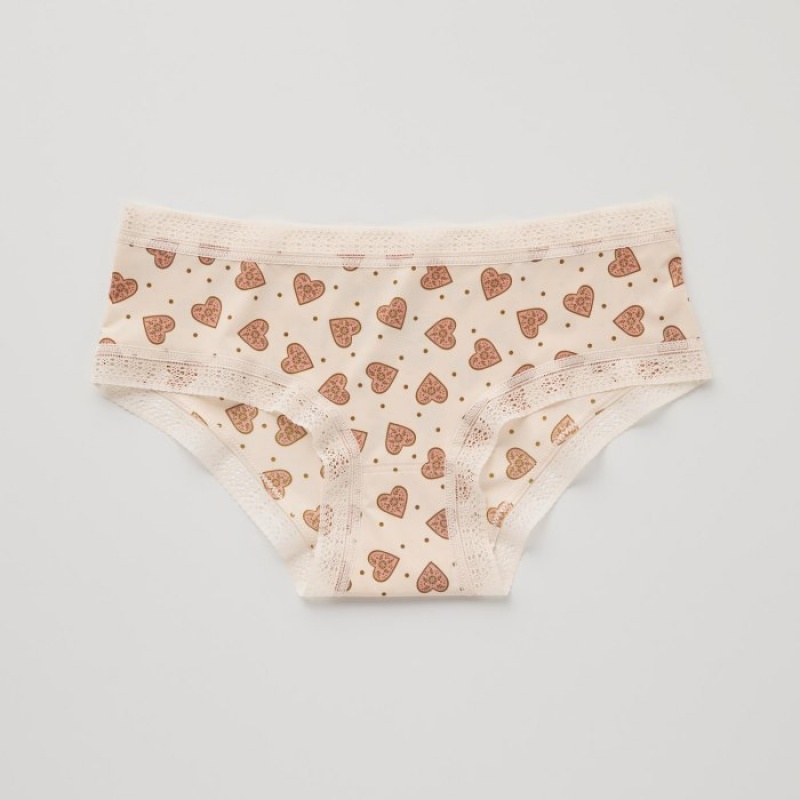 Beige Uniqlo Hiphugger Women Briefs | 4345405