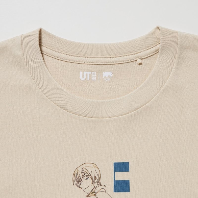 Beige Uniqlo Introduction Of Detective Conan Case Closed Ut Short-sleeve Graphic Men T Shirts | 1687556