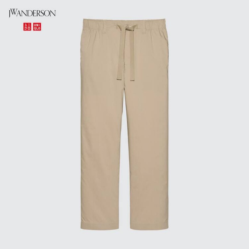 Beige Uniqlo Jw Anderson Easy Men Pants | 6743944